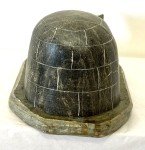 Inuit Soapstone Eskimo Carving with Igloo