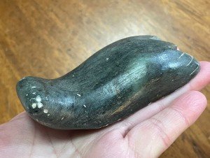 Inuit Soapstone Sea Creature Carving - DIMU