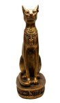 Bastet Cat Goddess Statue - 13" Bronze Elegance