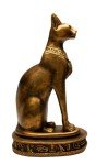 Bastet Cat Goddess Statue - 13" Bronze Elegance