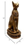 Bastet Cat Goddess Statue - 13" Bronze Elegance