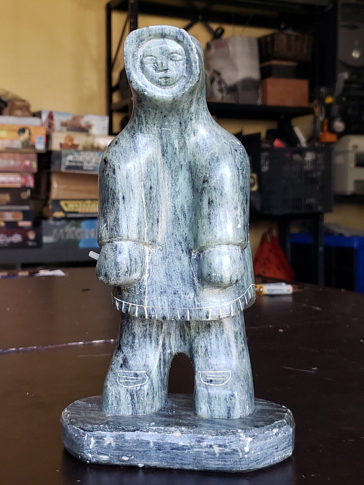 Inuit Soapstone Carving: Seal Hunter by DIMU