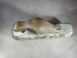 Inuit Soapstone Woodpecker Carving by DIMU