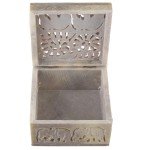 Soapstone Elephant Carving Decorative Storage Box