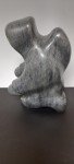 Inuit Soapstone Carving: Eskimo with Child