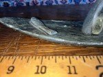 Signed Dimu Inuit Soapstone Salmon Carving