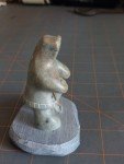 Inuit Soapstone Seal Hunter Figurine by Dimu