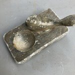 Inuit Hand-Carved Soapstone Whale Trinket Ashtray