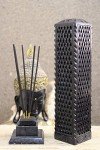 Red and Black Soapstone Incense Stick Holder