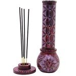 Red and Black Soapstone Incense Stick Holder