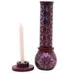 Red and Black Soapstone Incense Stick Holder