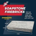 Premium Blue-Gray Soapstone Fire Bricks – Case of 6