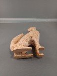 Vintage Hand-Carved Soapstone Wolf Howling Sculpture