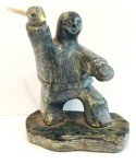 Inuit Seal Hunter Soapstone Carving by DIMU