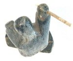 Inuit Seal Hunter Soapstone Carving by DIMU