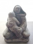 Wolf Handcrafted Sculpture of Woman & Child
