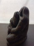Wolf Handcrafted Sculpture of Woman & Child