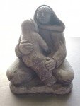 Wolf Handcrafted Sculpture of Woman & Child
