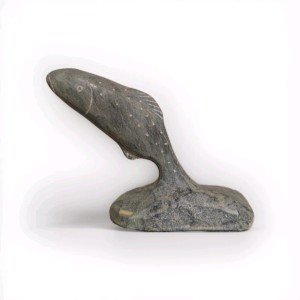 Intuit Grey Soapstone Carved Fish by Dimu