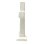 Standing Cross Soapstone Carving - Creamy Natural Stone