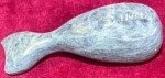 Original Inuit Carved Green Soapstone Walrus Sculpture