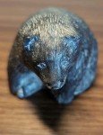 Lifelike Wolf Soapstone Sculpture - Handmade in Canada