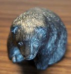 Lifelike Wolf Soapstone Sculpture - Handmade in Canada