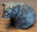 Lifelike Wolf Soapstone Sculpture - Handmade in Canada