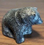 Lifelike Wolf Soapstone Sculpture - Handmade in Canada