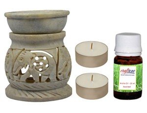 Soapstone Elephant Oil Diffuser with Tealights