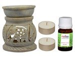 Soapstone Elephant Oil Diffuser with Tealights