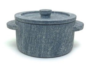 Soapstone Casserole with Stone Handles - 2.4 Quarts