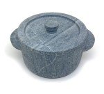 Soapstone Casserole with Stone Handles - 2.4 Quarts