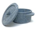 Soapstone Casserole with Stone Handles - 2.4 Quarts