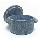 Soapstone Casserole with Stone Handles - 2.4 Quarts
