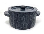 Soapstone Casserole with Stone Handles - 2.4 Quarts