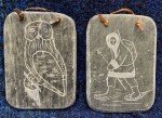 Inuit Soapstone Carvings by Dimu - Set of 2