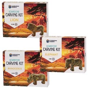 Soapstone Safari Set Carving Kit for All Ages