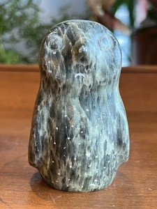 Owl Soapstone Carving by Dimu Dieter Muckenheim