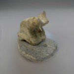 Inuit Soapstone Sculpture: Seal Hunting Ice Fishing