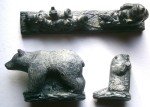Hand-Carved Vintage Wolf Soapstone Figurines