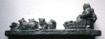 Hand-Carved Vintage Wolf Soapstone Figurines