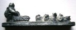 Hand-Carved Vintage Wolf Soapstone Figurines