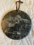 Inuit Soapstone Ice Fishing Disk Carving