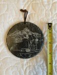 Inuit Soapstone Ice Fishing Disk Carving