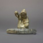 Inuit Soapstone Carving: Seal Ice Fishing Scene