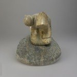 Inuit Soapstone Carving: Seal Ice Fishing Scene