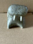 Signed Soapstone Walrus Seal Animal Sculpture