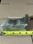 Signed Soapstone Walrus Seal Animal Sculpture