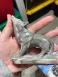 Handmade Soapstone Wolf Carving Figurine